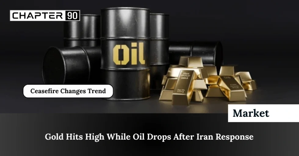 Gold Hits High While Oil Drops After Iran Response